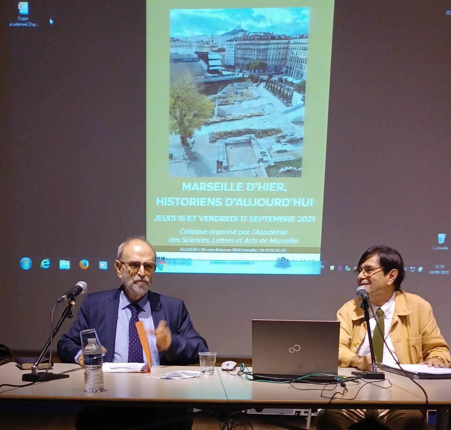 Le professeur Didier Pralon et Jean-Noël Bret, président de l’Académie de Marseille.